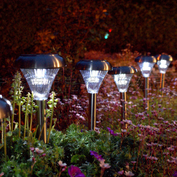 不锈钢太阳能草坪灯 花园灯 庭院灯 光控 户外装饰插地灯 蘑菇灯
