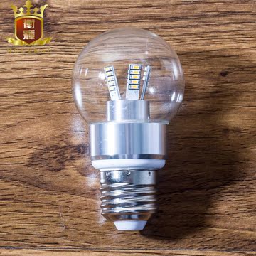 可调光LED灯泡 E27螺口单灯暖白黄3W5W照明球泡灯节能灯单灯光源