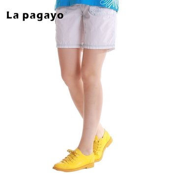 La Pagayo拉柏家雅夏休闲女装大码针织印花短裤运动热裤A4K1709C2