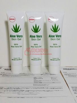 现货特价美国代购 GNC官网 99%Aloe 芦荟胶霜57g保湿滋润消炎去痘